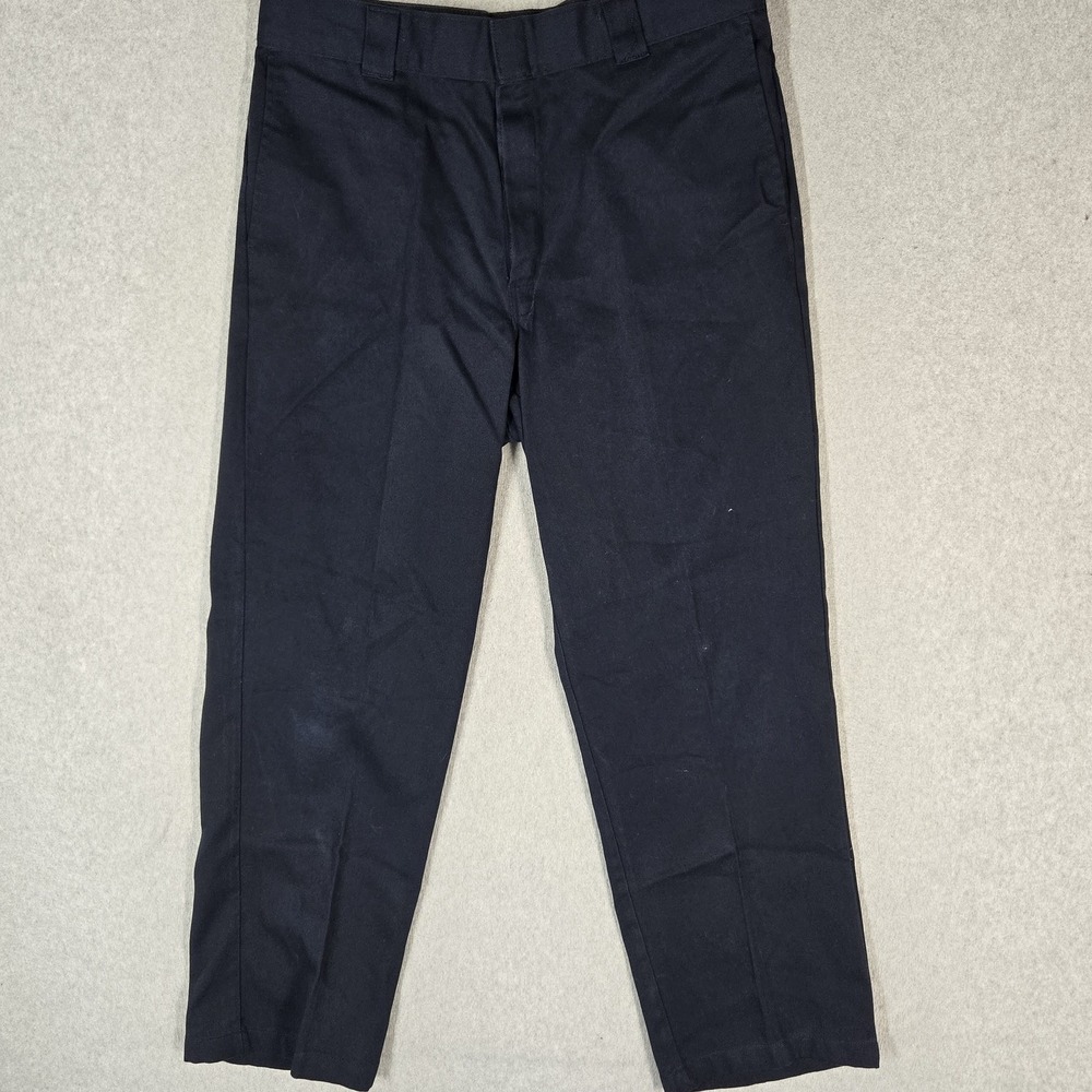 Dickies Men Pants 36X34 Navy Chino Twill 874 Work Flex Original Fit 29" Inseam